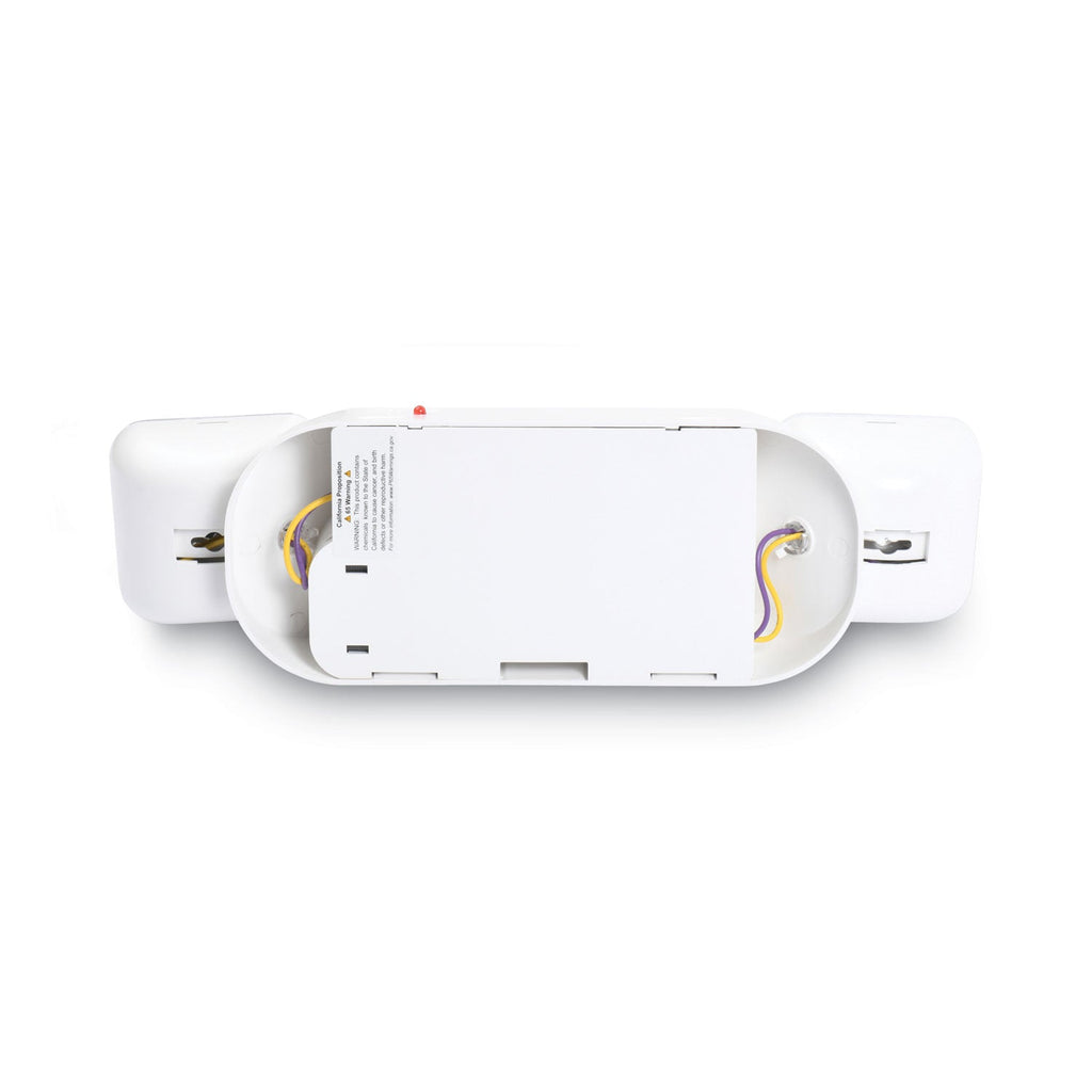 Tatco Swivel Head Twin Beam Emergency Lighting Unit, 12.75"w x 4"d x 5.5"h, White
