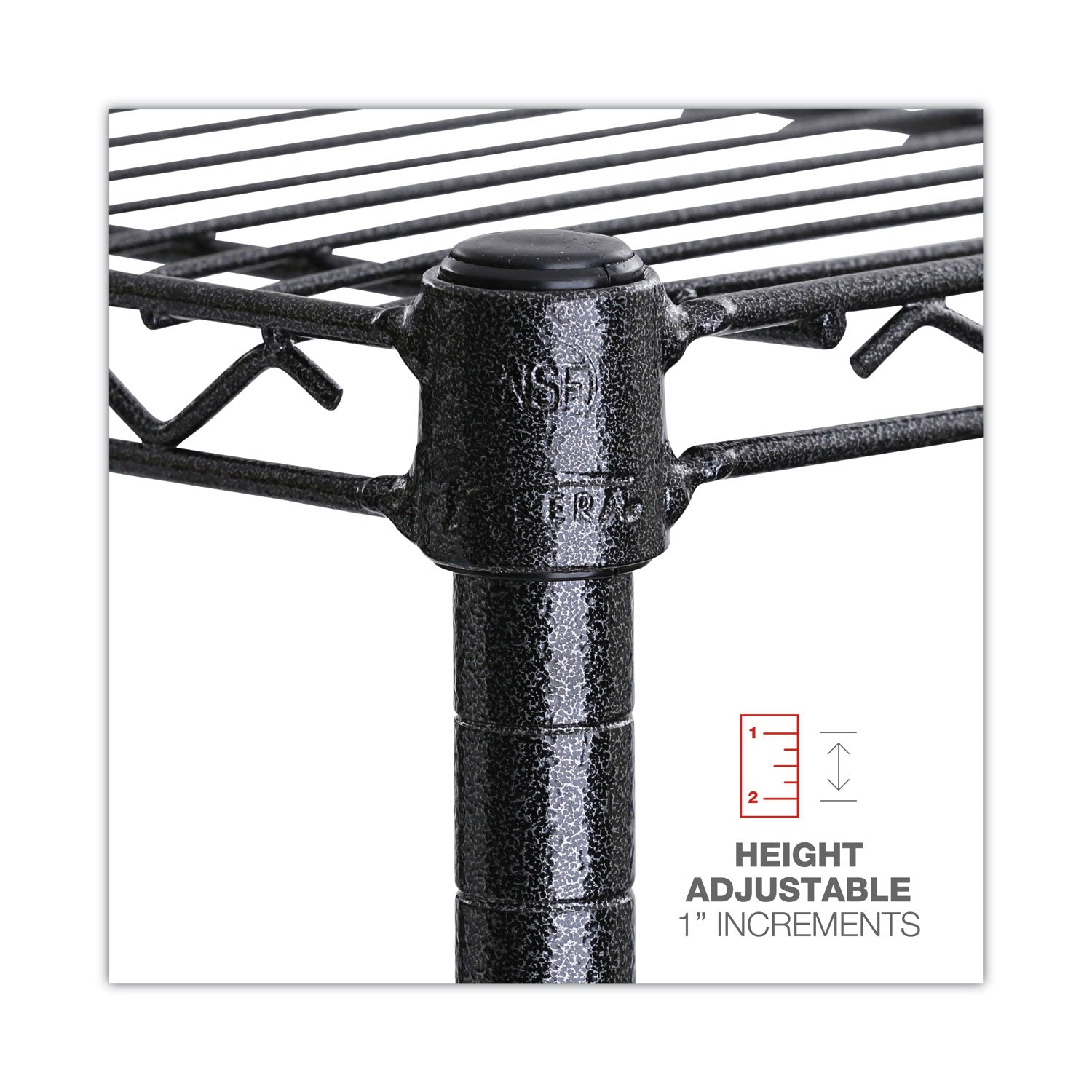 Alera NSF Certified 6-Shelf Wire Shelving Kit, 48w x 18d x 72h, Black Anthracite