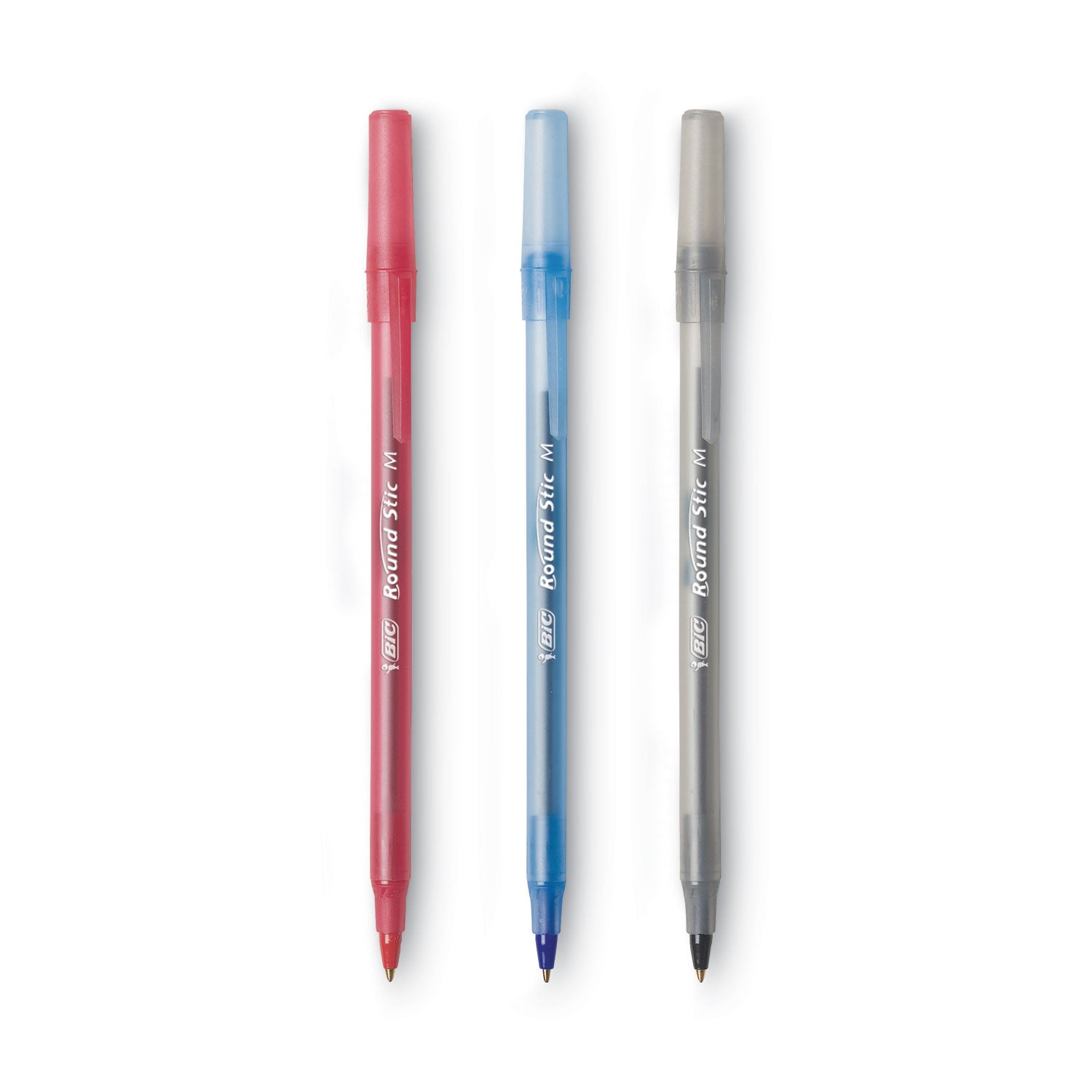 BIC Round Stic Xtra Precision Ballpoint Pen Value Pack, Stick, Medium 1 mm, Assorted Ink and Barrel Colors, 60/Pack