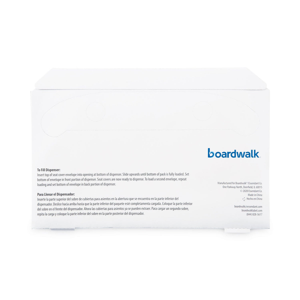 Boardwalk Premium Half-Fold Toilet Seat Covers, 15 x 10, White, 250 Covers/Sleeve, 10 Sleeves/Carton