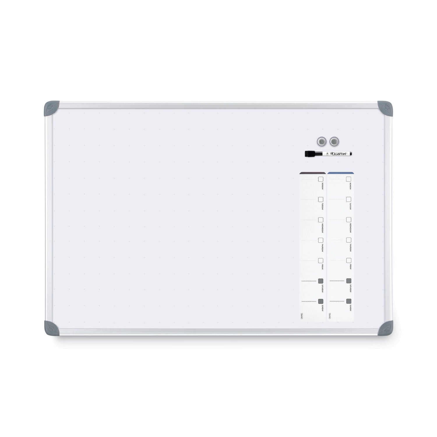 Quartet Euro-Style Magnetic Dry-Erase Aluminum Frame Boards, 36 x 24, Aluminum Frame