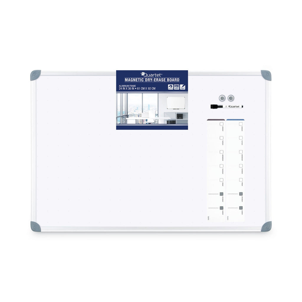 Quartet Euro-Style Magnetic Dry-Erase Aluminum Frame Boards, 36 x 24, Aluminum Frame