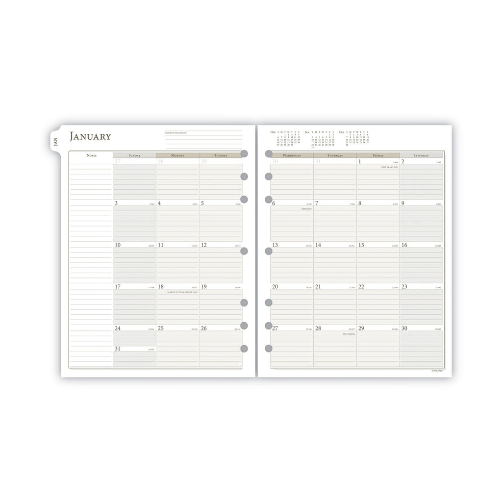 AT-A-GLANCE 2-Page-Per-Week Planner Refills, 8.5 x 5.5, White Sheets, 12-Month (Jan to Dec): 2023