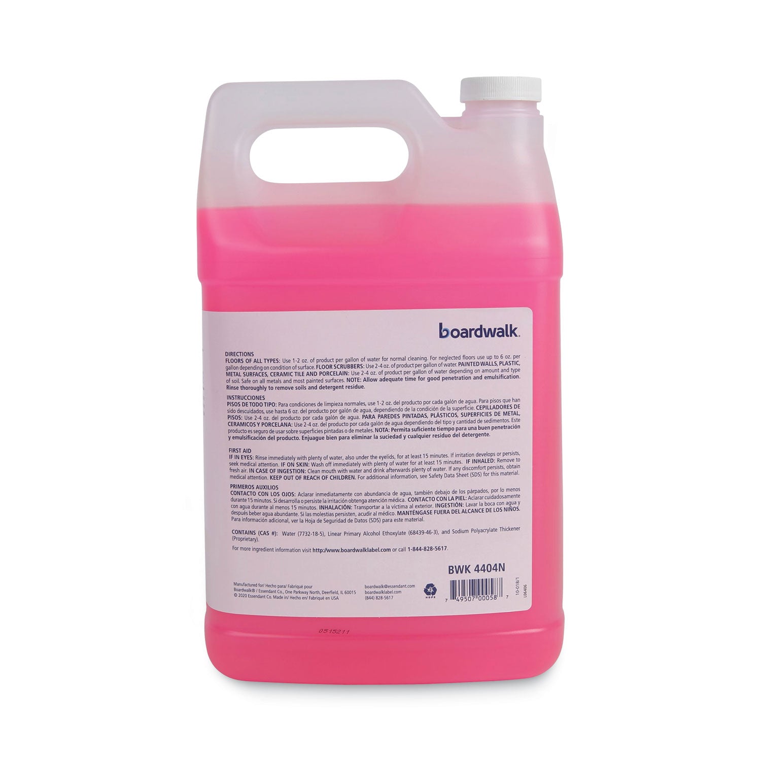 Boardwalk Neutral Floor Cleaner Concentrate, Lemon Scent, 1 gal Bottle, 4/Carton