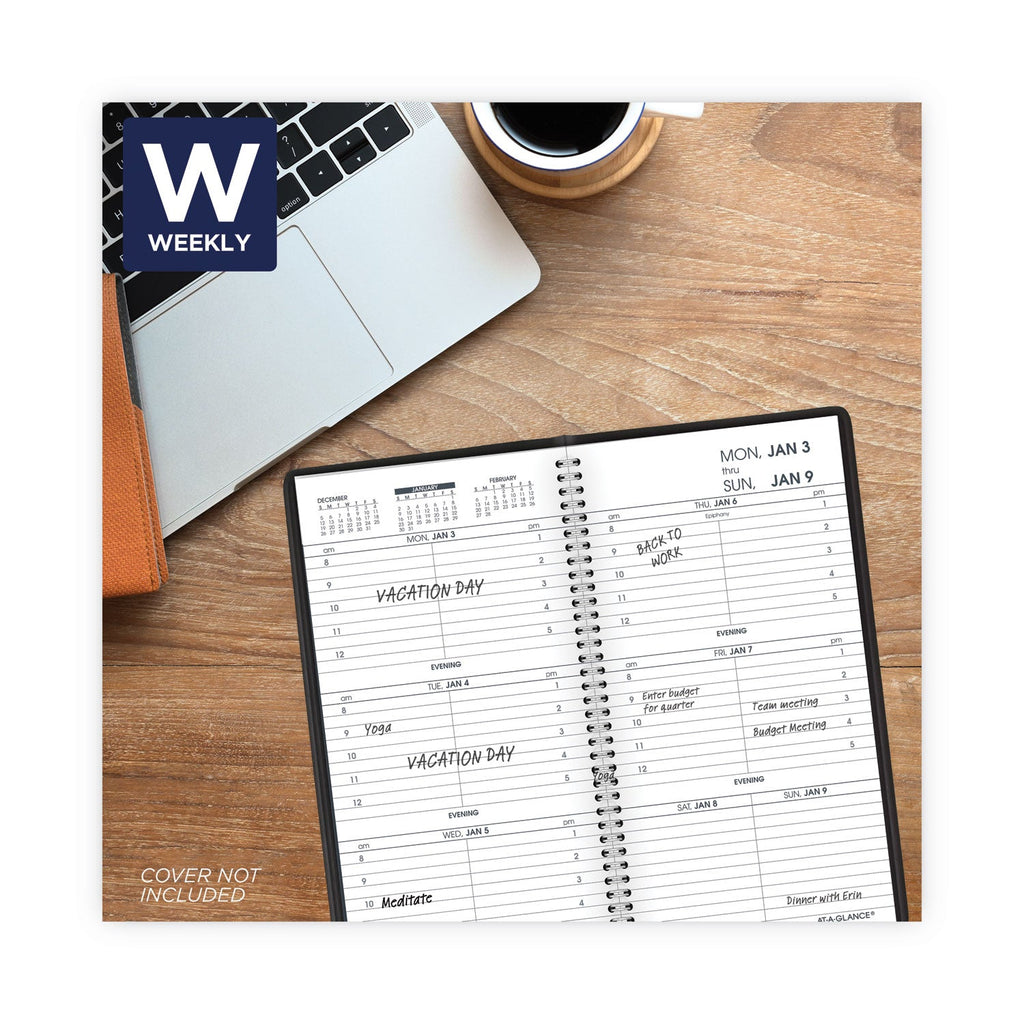 AT-A-GLANCE Weekly Appointment Book Refill Hourly Ruled, 6.25 x 3.25, White Sheets, 12-Month (Jan to Dec): 2023