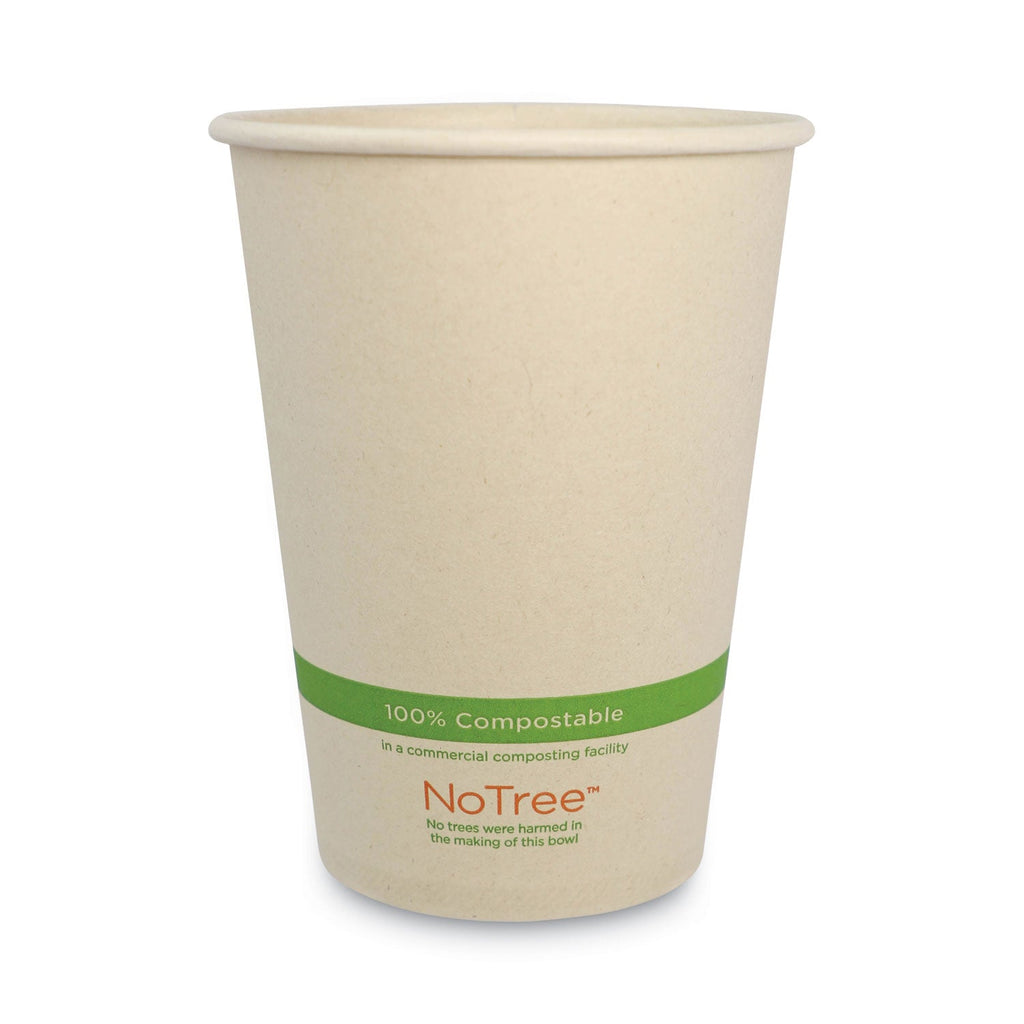 World Centric No Tree Paper Bowls, 32 oz, 4.4" Diameter x 5.8"h, Natural, Sugarcane, 500/Carton