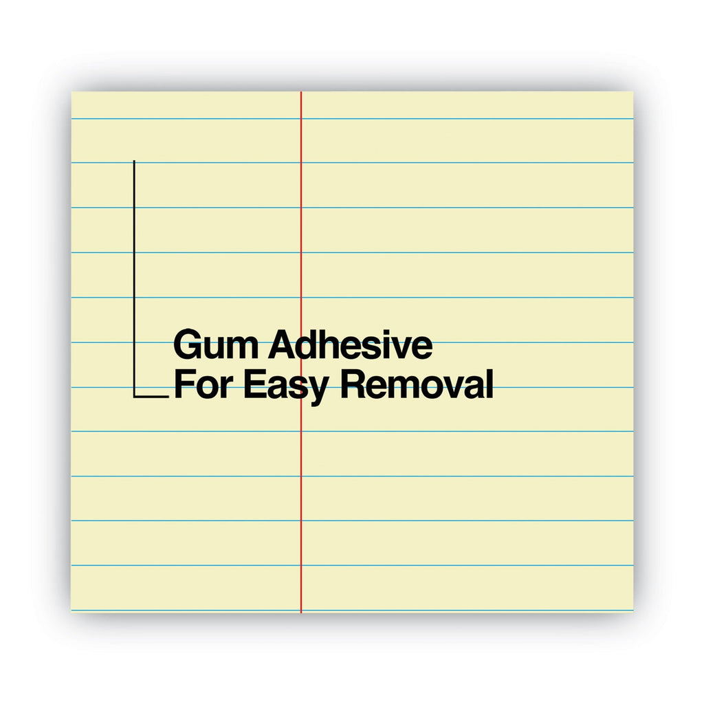 Universal Glue Top Pads, Narrow Rule, 50 Canary-Yellow 8.5 x 11 Sheets, Dozen