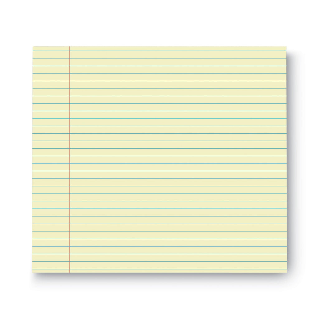 Universal Glue Top Pads, Narrow Rule, 50 Canary-Yellow 8.5 x 11 Sheets, Dozen