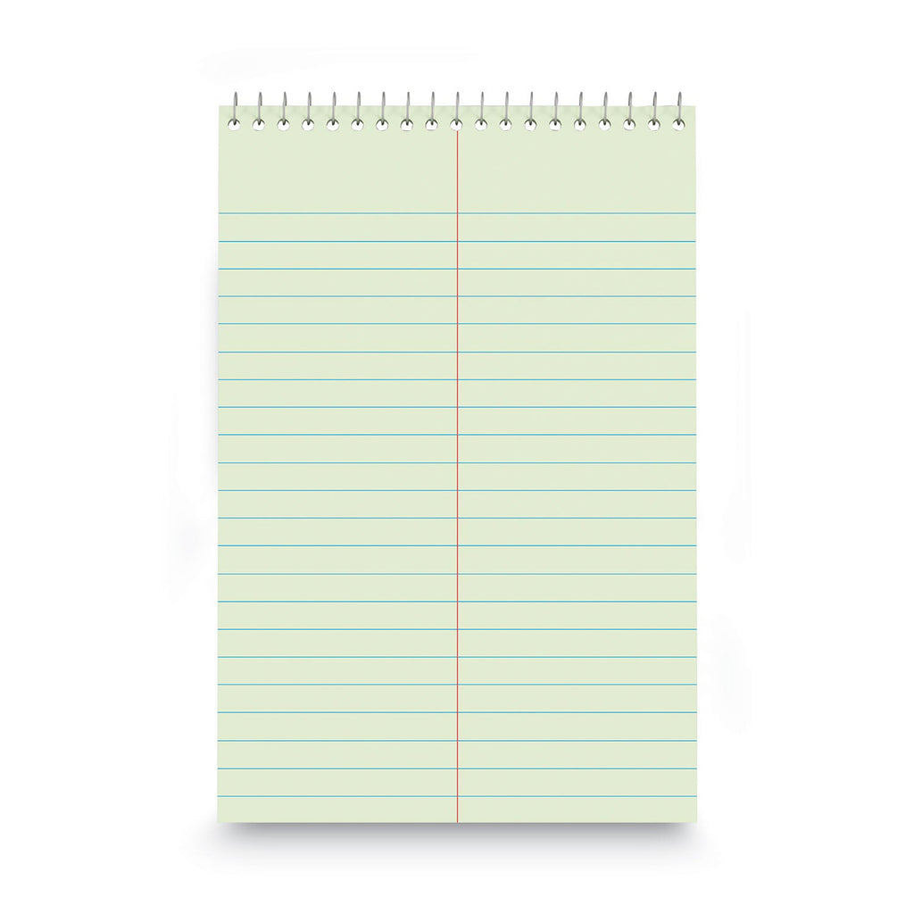 Universal Steno Pads, Gregg Rule, Red Cover, 80 Green-Tint 6 x 9 Sheets