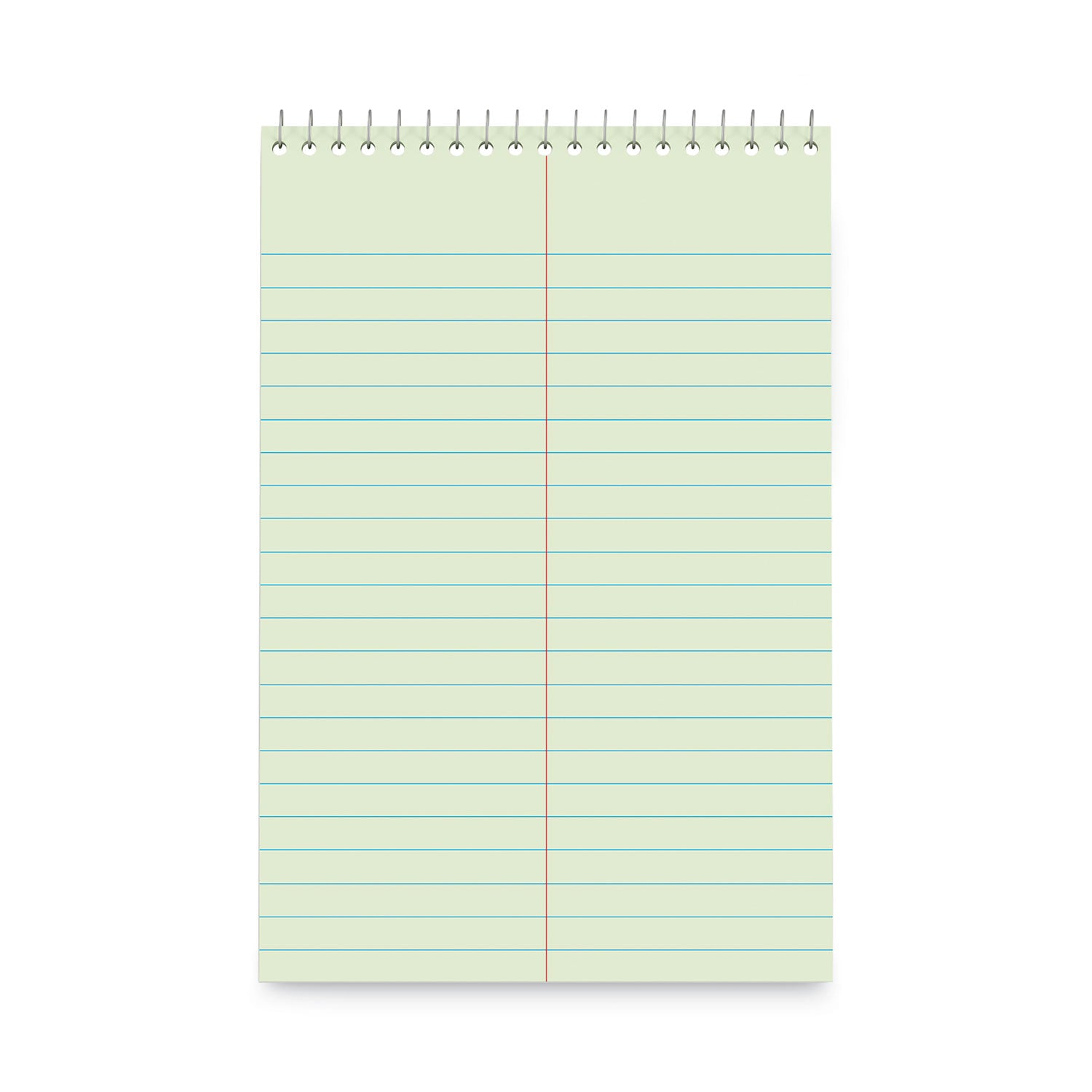 Universal Steno Pads, Gregg Rule, Red Cover, 80 Green-Tint 6 x 9 Sheets, 6/Pack