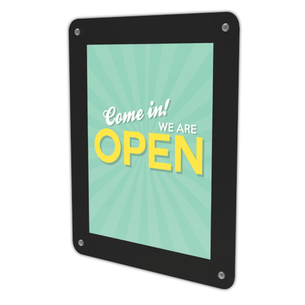 deflecto Superior Image Window Display, 8.5 x 11 Insert, Clear/Black