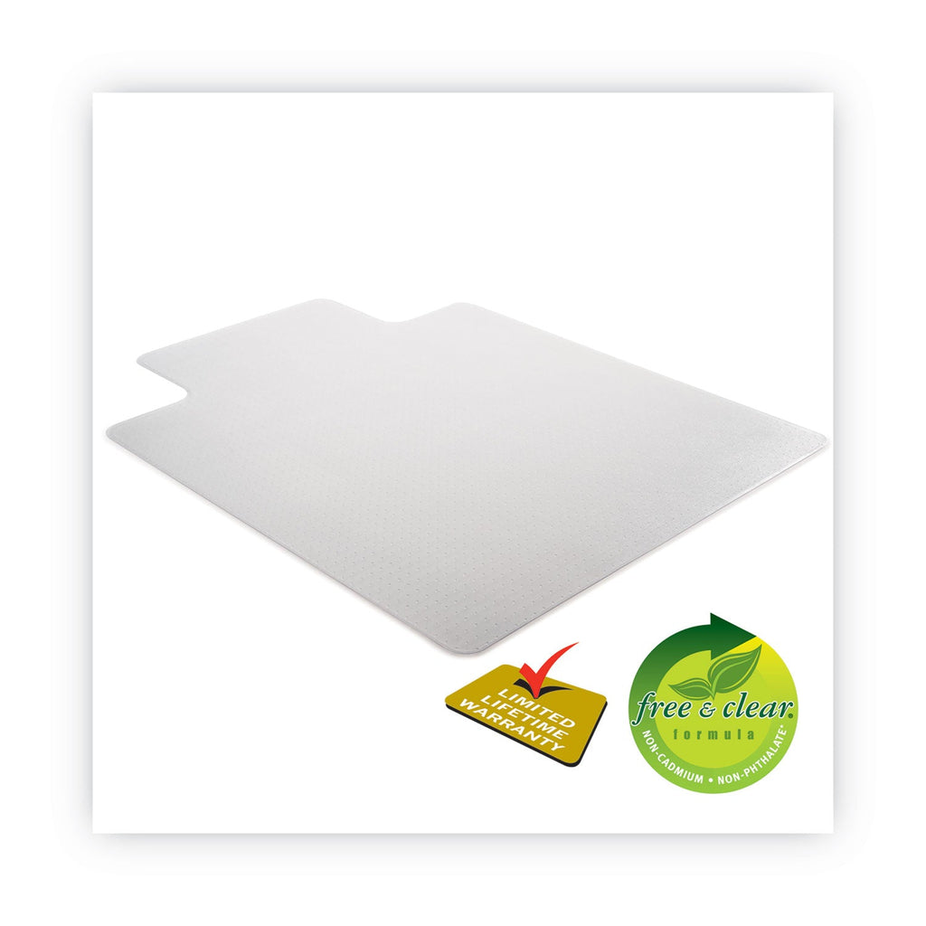 deflecto DuraMat Moderate Use Chair Mat, Low Pile Carpet, Roll, 36 x 48, Lipped, Clear