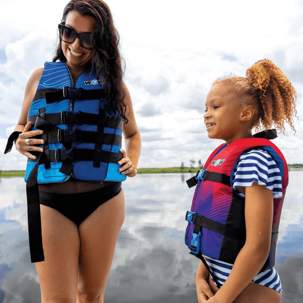WOW Watersports Vis-Wave Adult Life Vest Blue