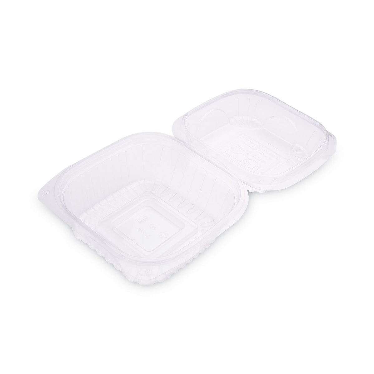 Eco-Products Clear Clamshell Hinged Food Containers, 6 x 6 x 3, Plastic, 80/Pack, 3 Packs/Carton