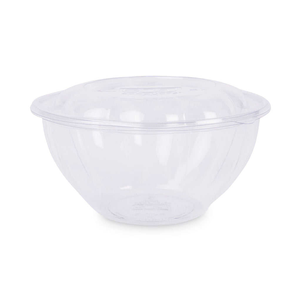 Eco-Products Renewable and Compostable Salad Bowls with Lids, 32 oz, Clear, Plastic, 50/Pack, 3 Packs/Carton
