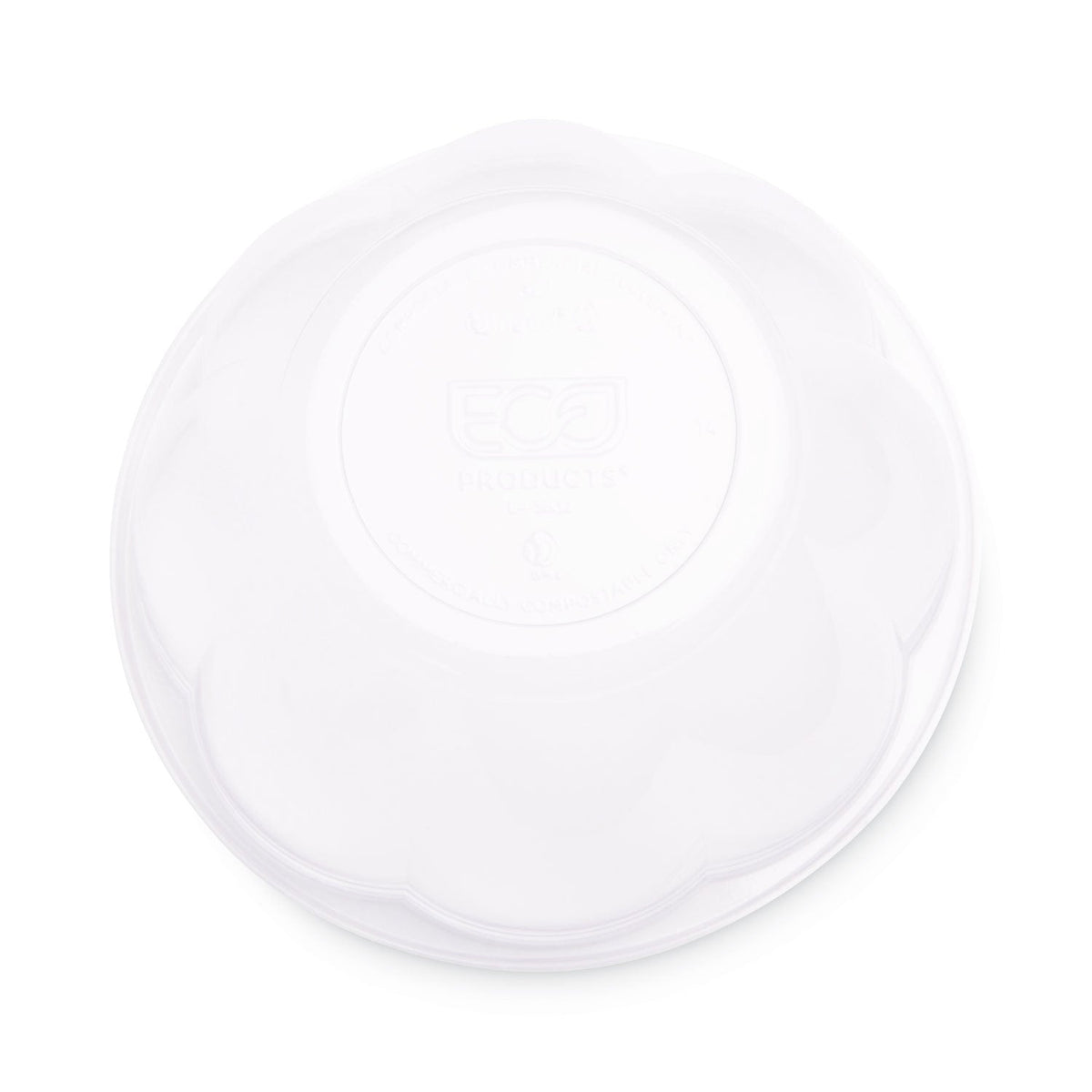 Eco-Products Renewable and Compostable Salad Bowls with Lids, 32 oz, Clear, Plastic, 50/Pack, 3 Packs/Carton