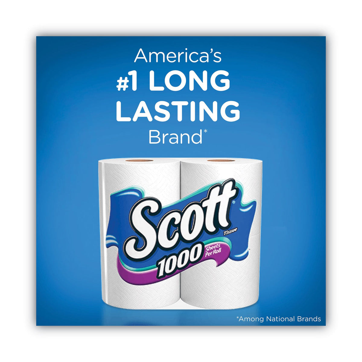 Scott Standard Roll Bathroom Tissue, Septic Safe, 1-Ply, White, 1,000 Sheets/Roll, 20/Pack, 2 Packs/Carton