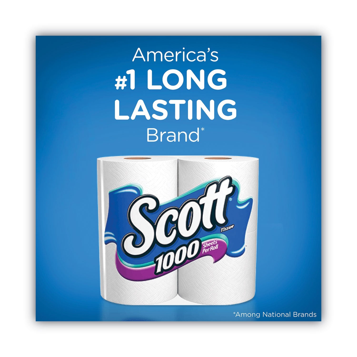 Scott 1000 Bathroom Tissue, Septic Safe, 1-Ply, White, 1,000 Sheet/Roll, 20/Pack