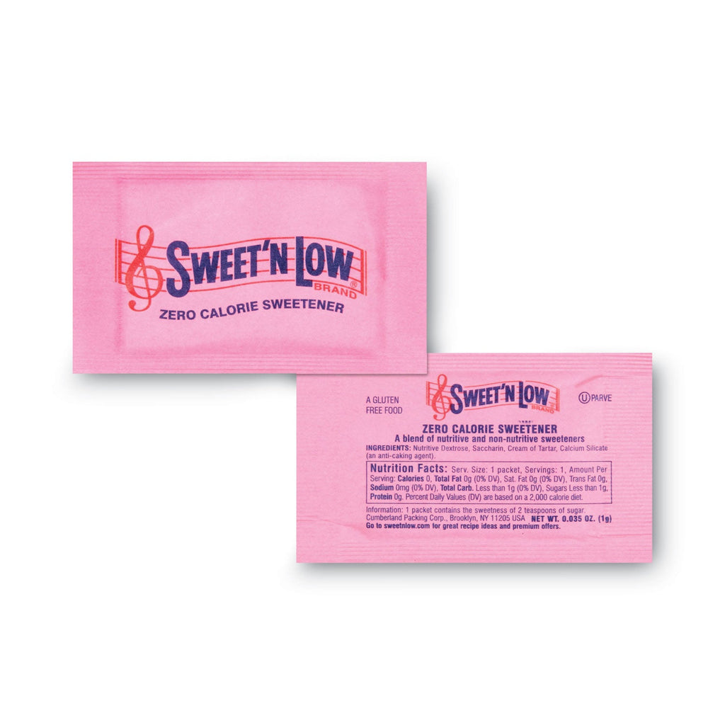 Sweet'N Low Zero Calorie Sweetener, 1 g Packet, 400 Packet/Box, 4 Box/Carton