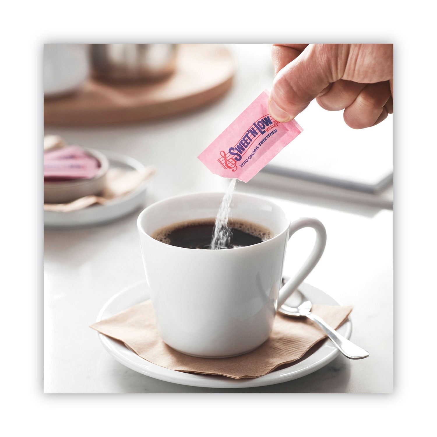 Sweet'N Low Zero Calorie Sweetener, 1 g Packet, 400 Packet/Box, 4 Box/Carton