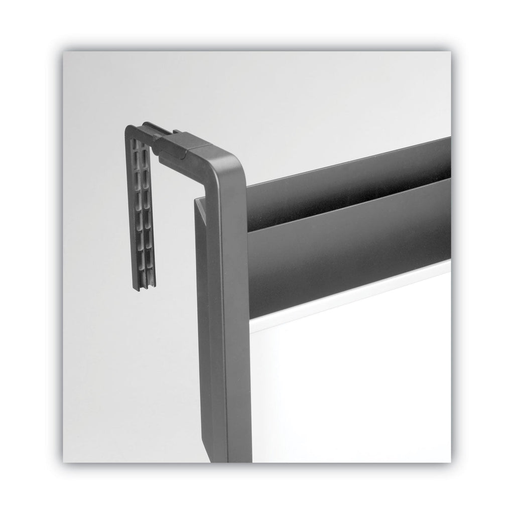 Quartet Hanging File Pocket with Dry Erase Board, 3 Sections, Letter Size, 15" x 4", x 20", Black