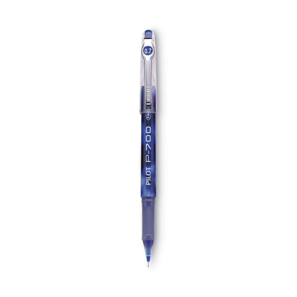 Pilot Precise P-700 Gel Pen, Stick, Fine 0.7 mm, Blue Ink, Blue Barrel, Dozen