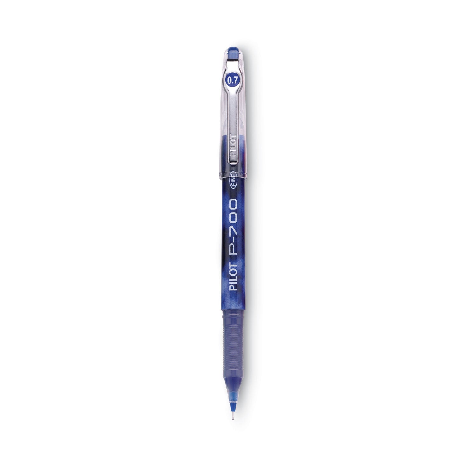 Pilot Precise P-700 Gel Pen, Stick, Fine 0.7 mm, Blue Ink, Blue Barrel, Dozen
