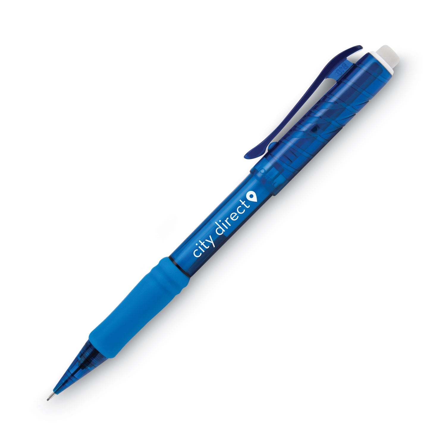 Pentel Twist-Erase EXPRESS Mechanical Pencil, 0.7 mm, HB (#2.5), Black Lead, Blue Barrel, Dozen