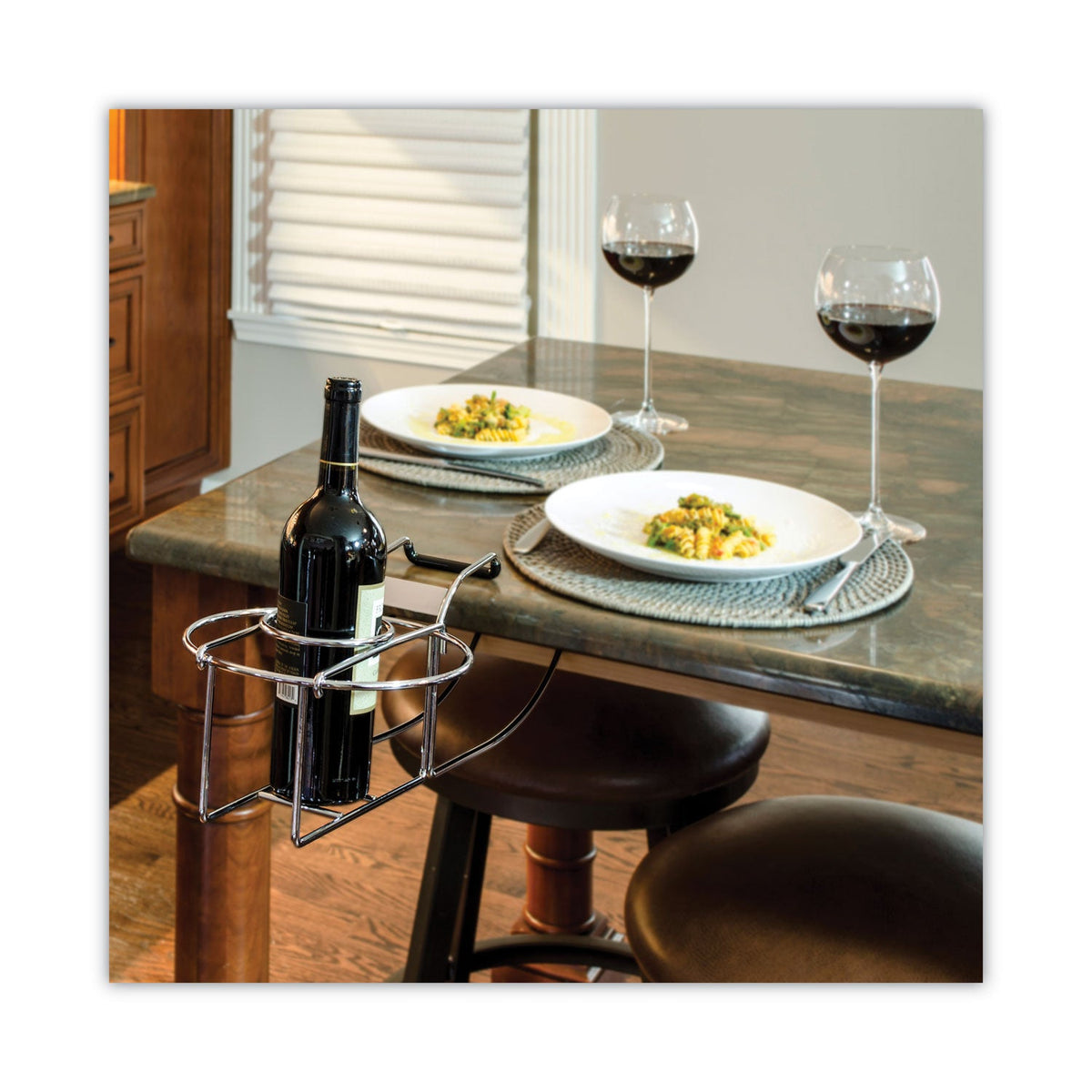 C-Line Wine By Your Side, Steel Frame/Red Wine Adapter/Ice Bucket, 161.06 cu in, Stainless Steel