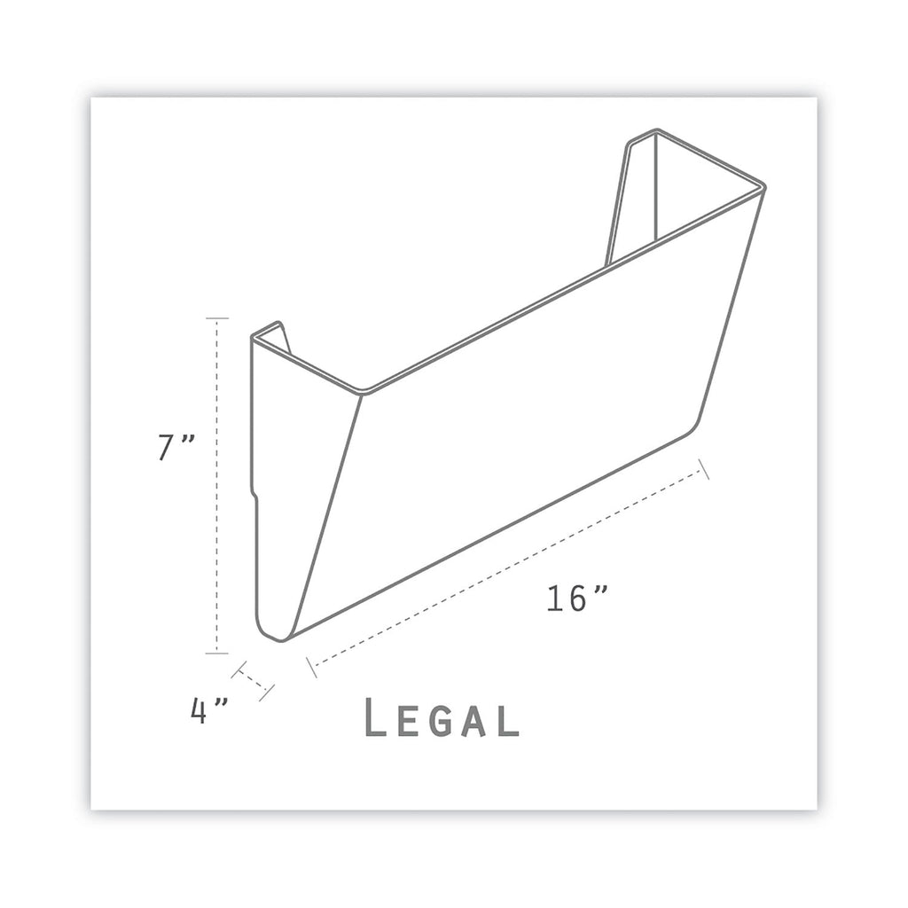 Storex Unbreakable Magnetic Wall File, Legal/Letter Size, 16" x 4" x 7", Clear