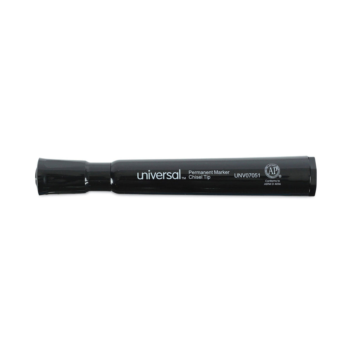 Universal Chisel Tip Permanent Marker, Broad Chisel Tip, Black, Dozen