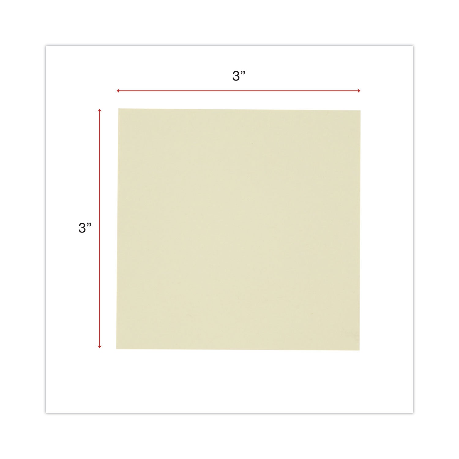 Universal Recycled Self-Stick Note Pads, 3" x 3", Yellow, 100 Sheets/Pad, 18 Pads/Pack
