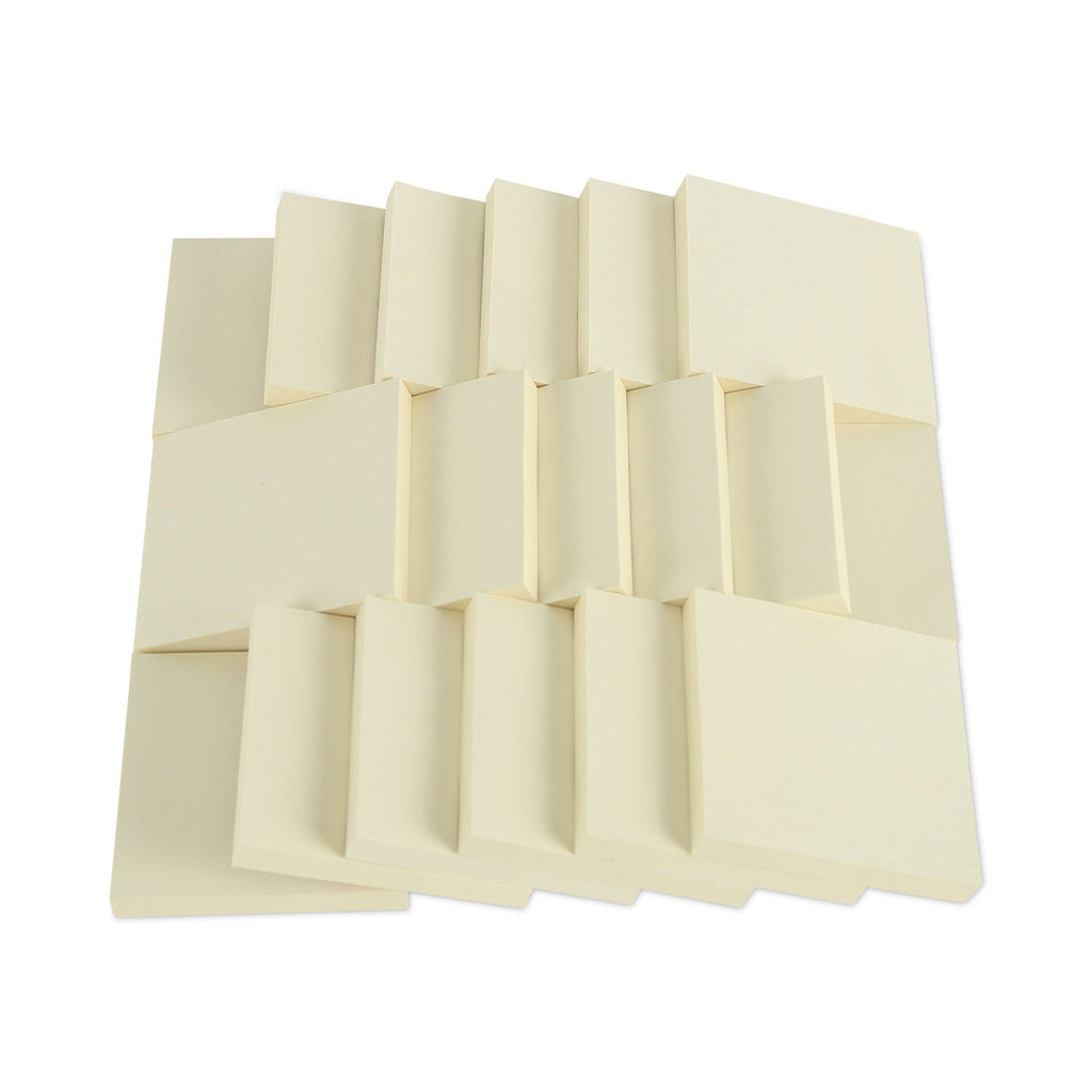 Universal Recycled Self-Stick Note Pads, 3" x 3", Yellow, 100 Sheets/Pad, 18 Pads/Pack