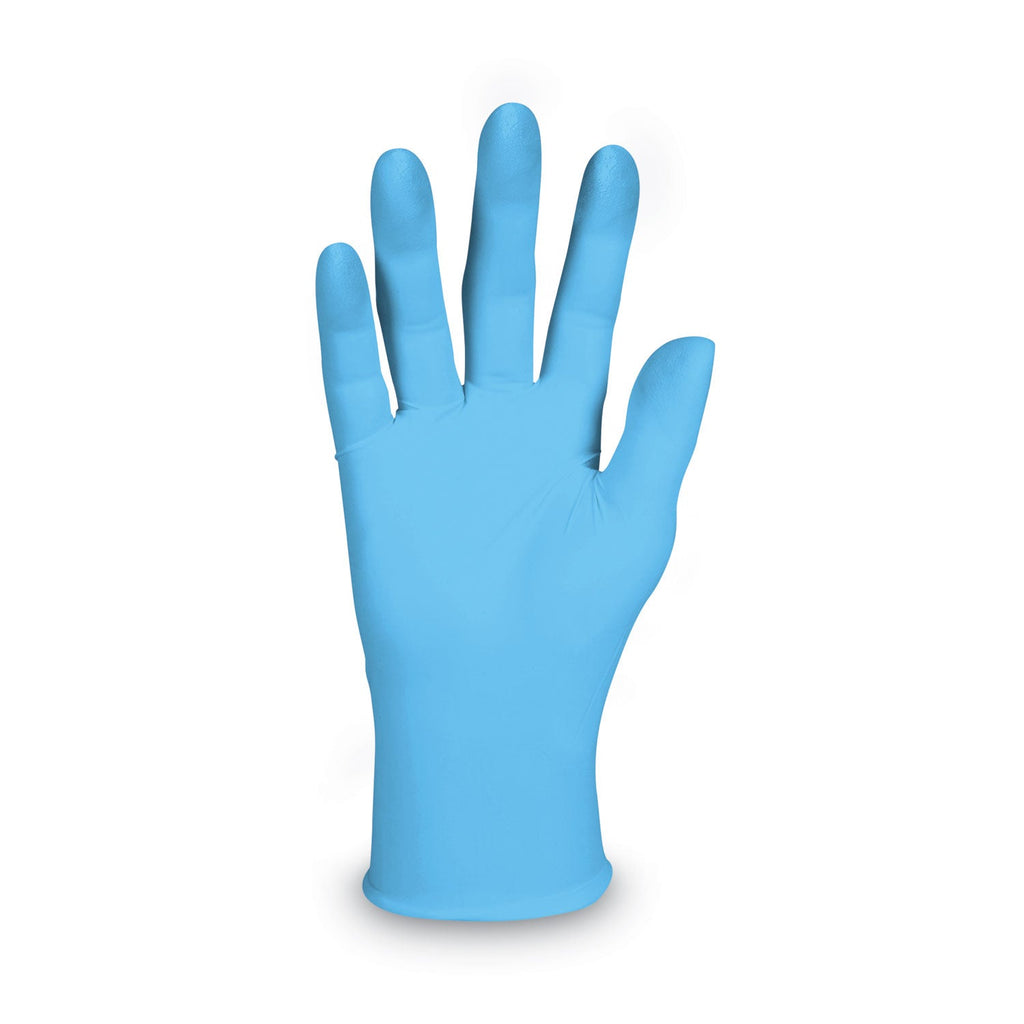 KleenGuard G10 Comfort Plus Blue Nitrile Gloves, Light Blue, Large, 100/Box