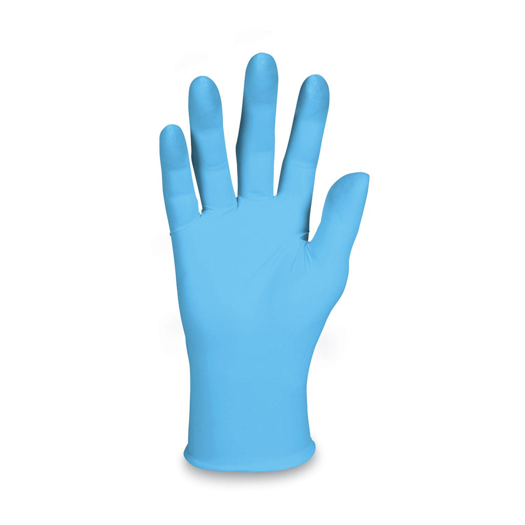 KleenGuard G10 Comfort Plus Blue Nitrile Gloves, Light Blue, Large, 100/Box