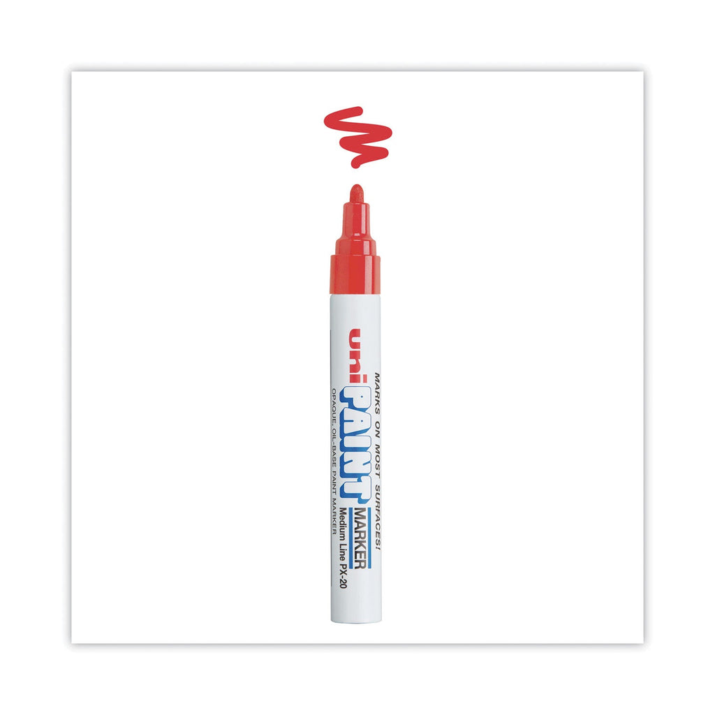 uni Permanent Marker, Medium Bullet Tip, Red