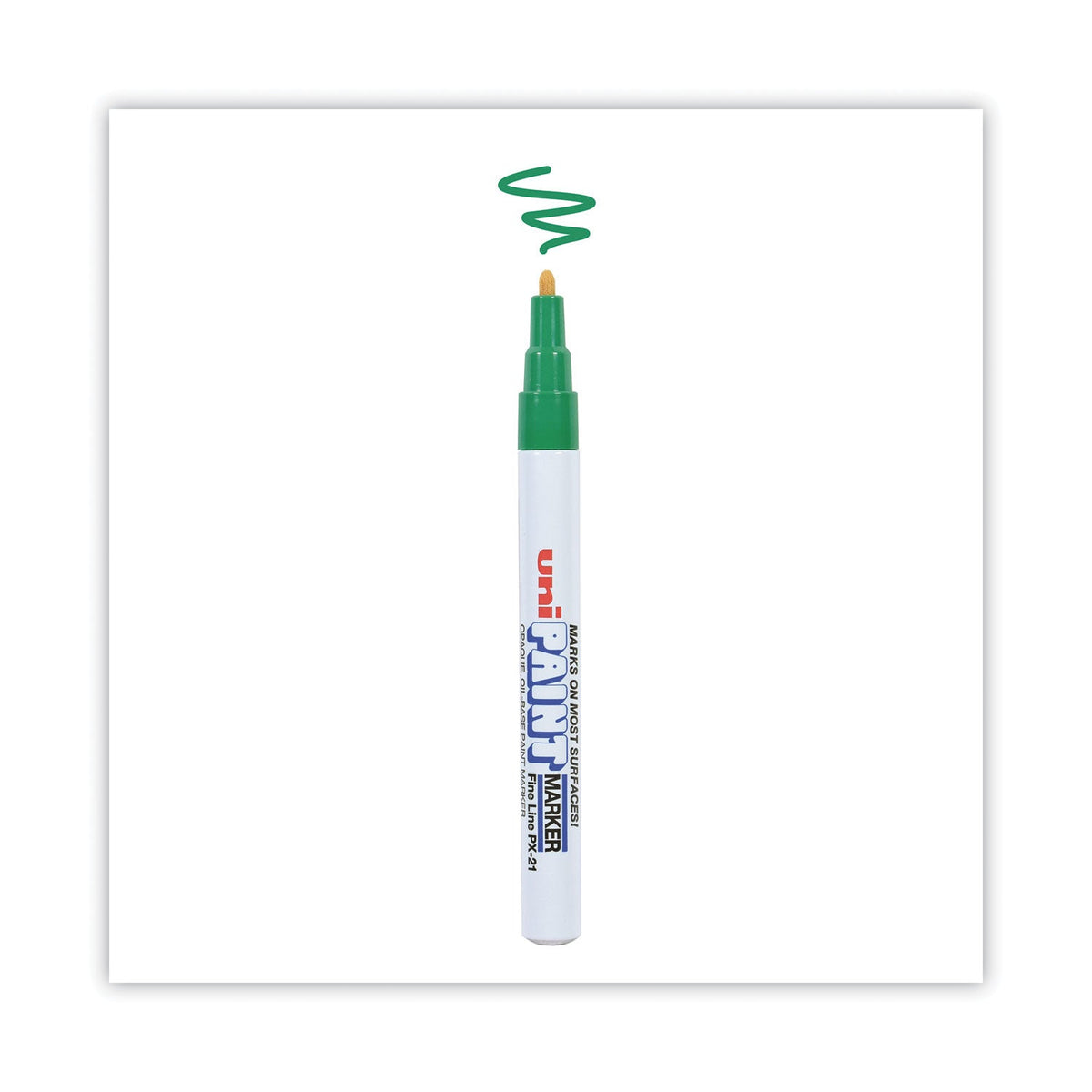 uni Permanent Marker, Fine Bullet Tip, Green