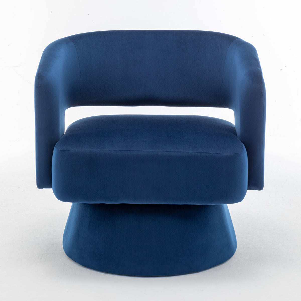 Swivel Barrel Chair, Velvet Accent Armchair 360 Degree Swivel Club Chair for Living Room Bedroom Reception Room