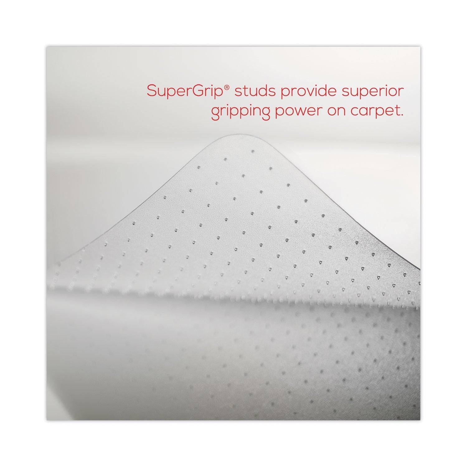 deflecto SuperMat Frequent Use Chair Mat, Med Pile Carpet, Flat, 45 x 53, Rectangular, Clear