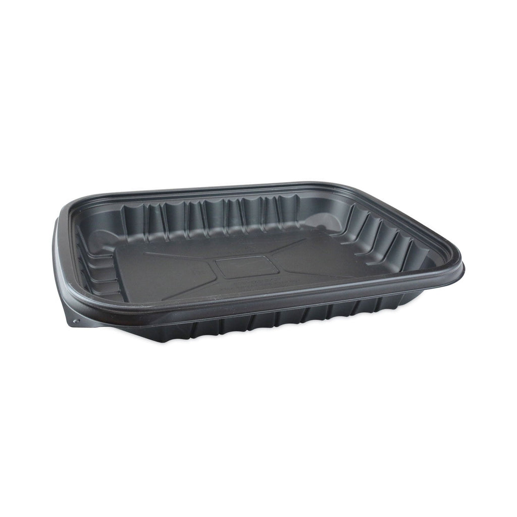 Pactiv Evergreen EarthChoice Entree2Go Takeout Container, 48 oz, 11.75 x 8.75 x 1.61, Black, Plastic, 200/Carton