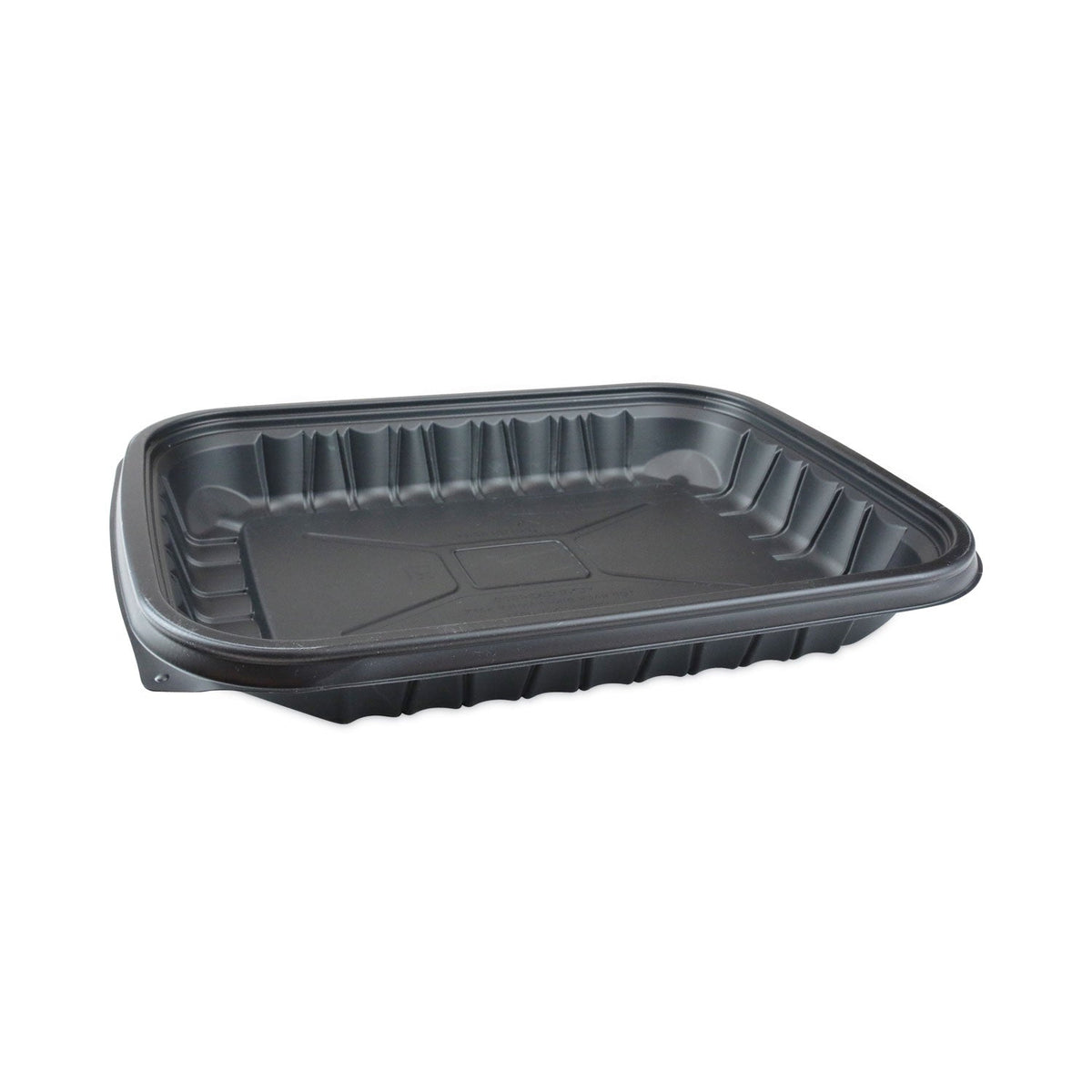 Pactiv Evergreen EarthChoice Entree2Go Takeout Container, 48 oz, 11.75 x 8.75 x 1.61, Black, Plastic, 200/Carton