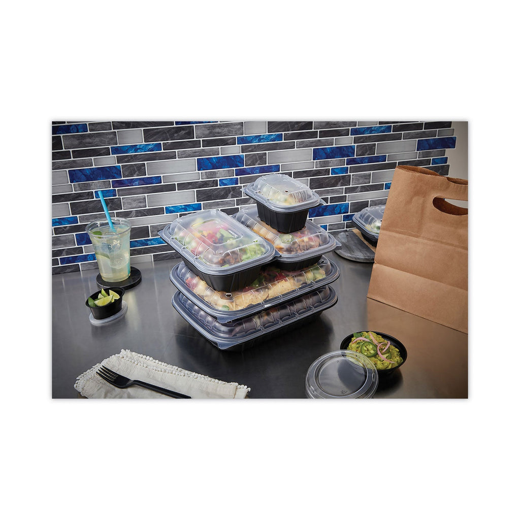 Pactiv Evergreen EarthChoice Entree2Go Takeout Container, 32 oz, 8.66 x 5.75 x 2.72, Black, Plastic, 300/Carton