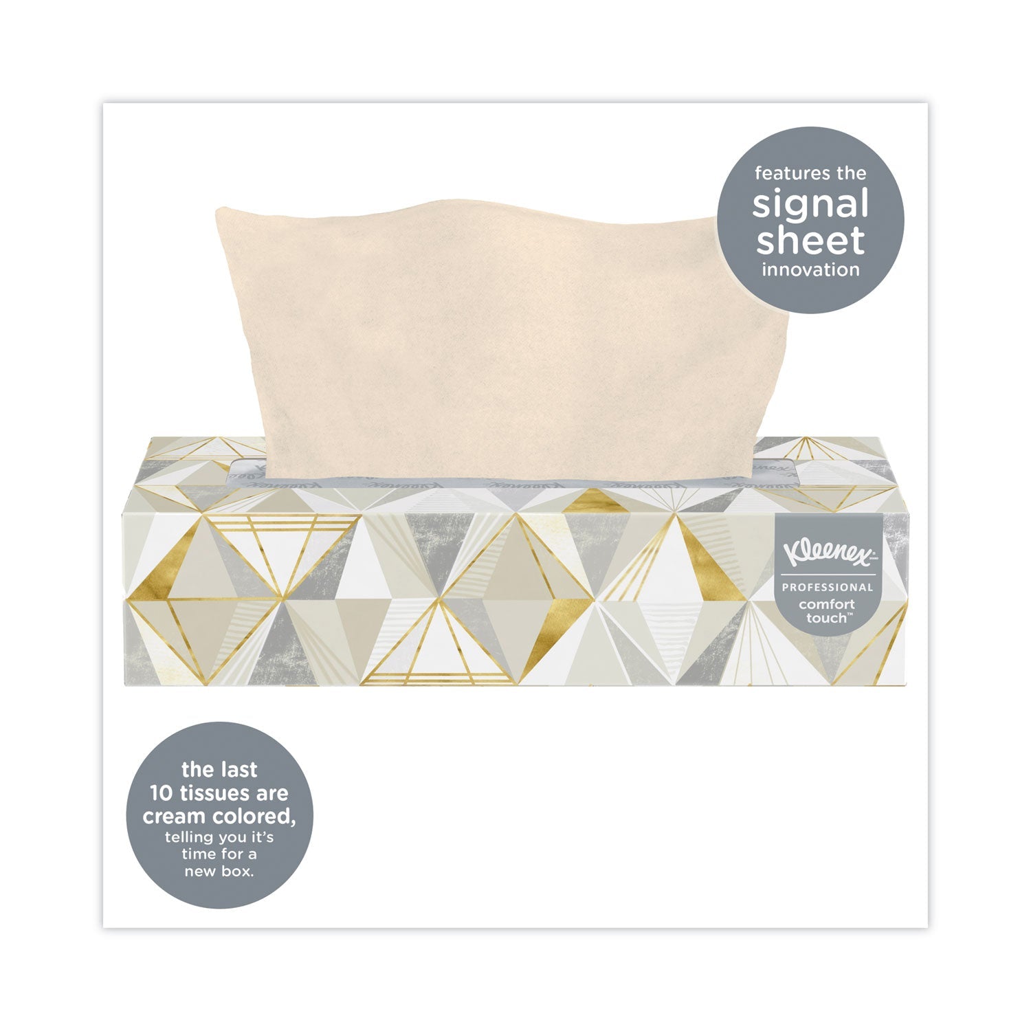 Kleenex White Facial Tissue for Business, 2-Ply, 125 Sheets/Box, 12 Boxes/Carton