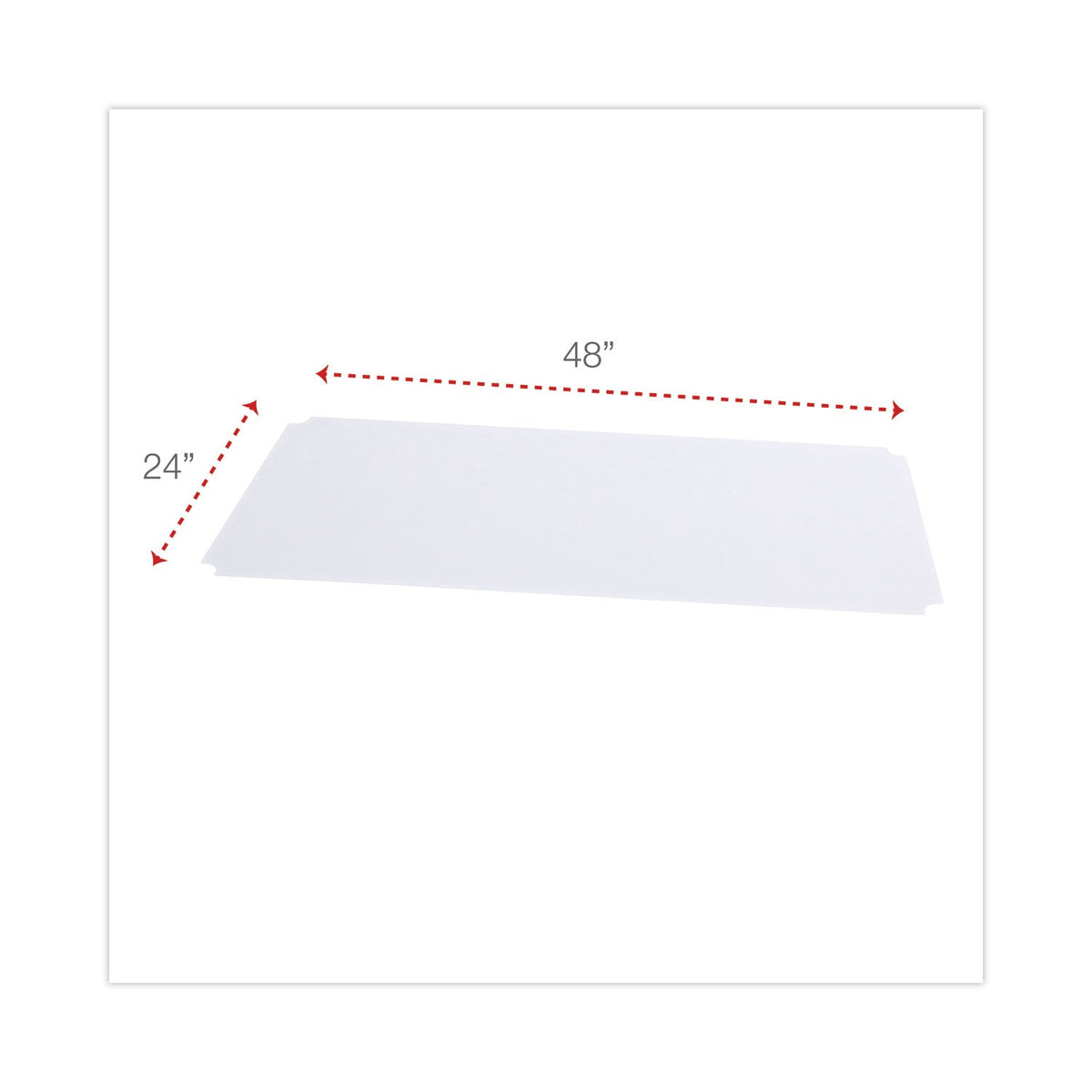 Alera Shelf Liners For Wire Shelving, Clear Plastic, 48w x 24d, 4/Pack