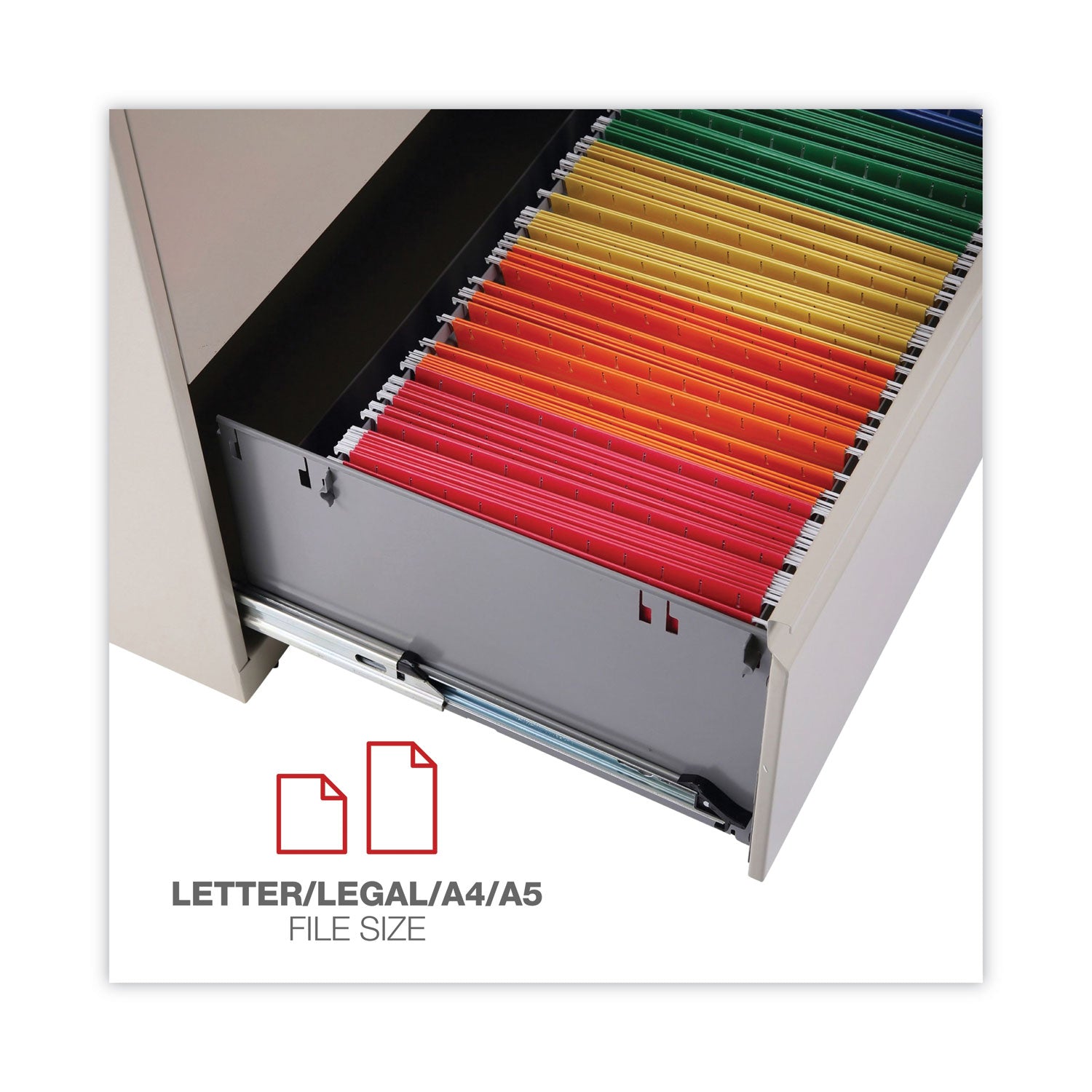 Alera Lateral File, 3 Legal/Letter/A4/A5-Size File Drawers, Putty, 30" x 18" x 39.5"