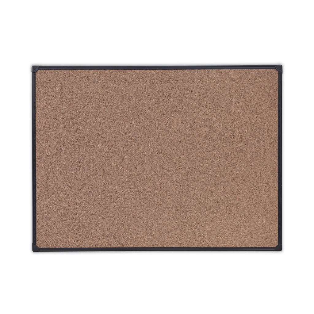 Universal Tech Cork Board, 48 x 36, Cork, Black Frame