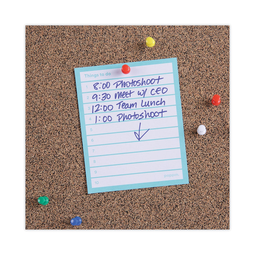 Universal Tech Cork Board, 48 x 36, Cork, Black Frame