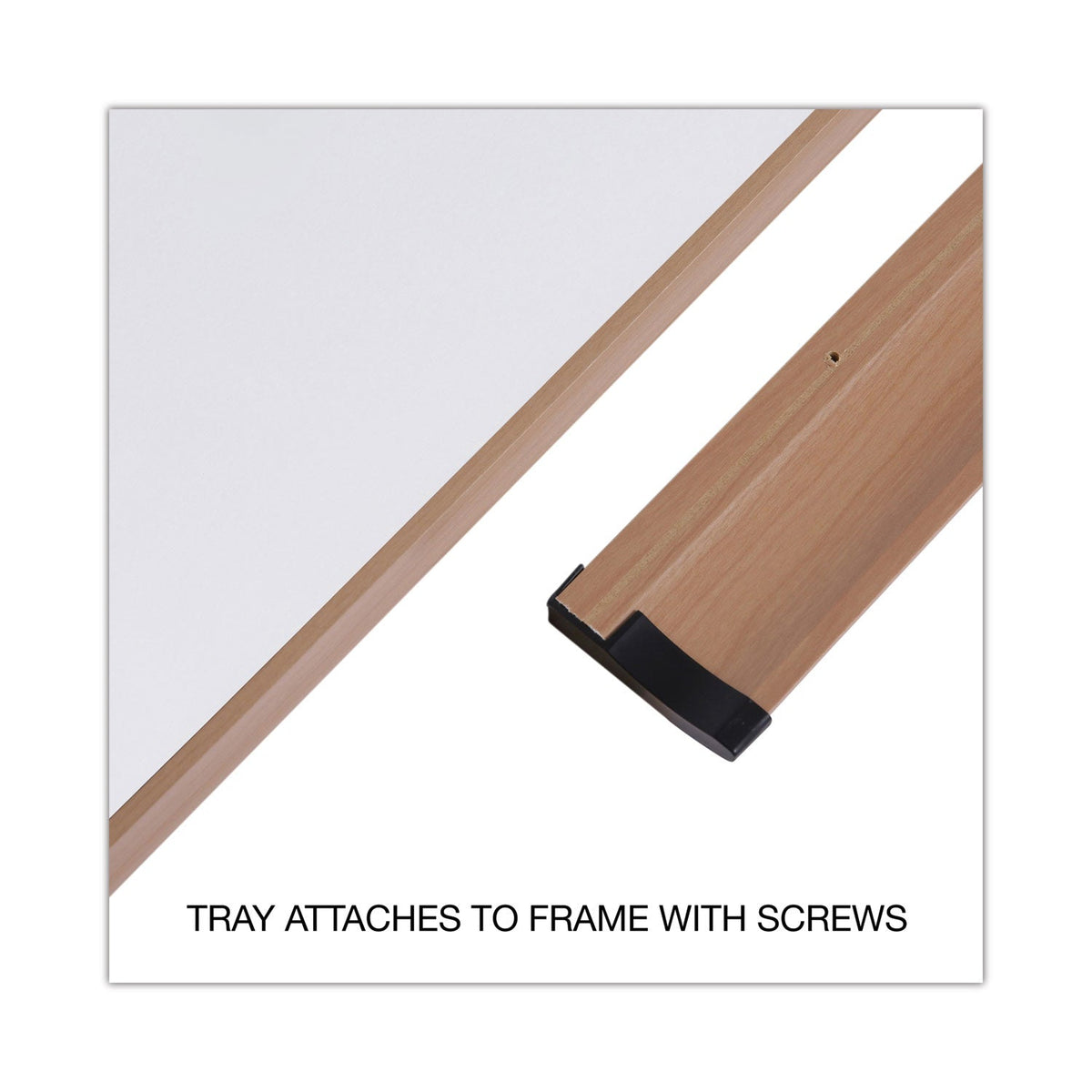 Universal Dry Erase Board, Melamine, 36 x 24, Oak Frame