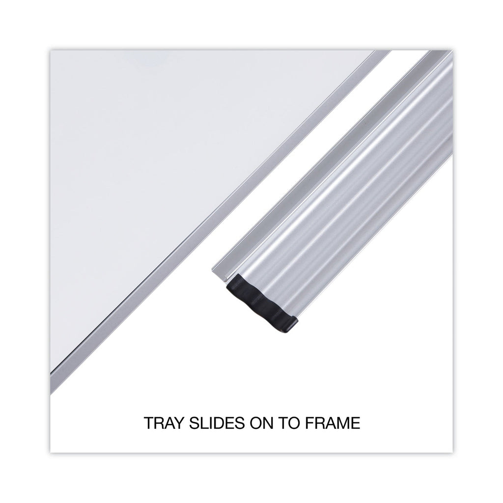 Universal Dry Erase Board, Melamine, 24 x 18, Aluminum Frame