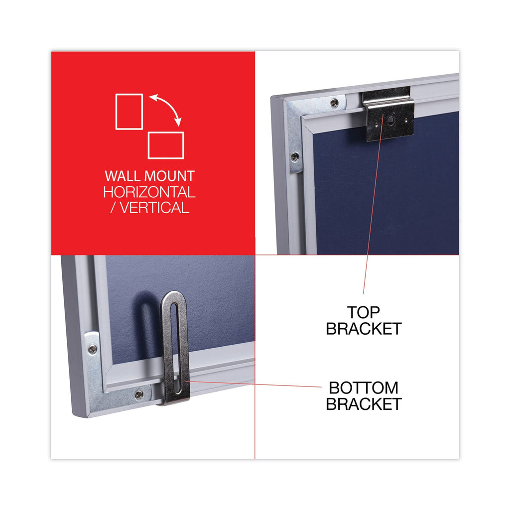 Universal Dry Erase Board, Melamine, 24 x 18, Aluminum Frame